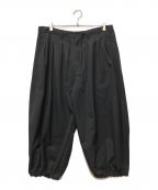 GROUND Yグラウンドワイ）の古着「WOOL POLYESTER GABARDINE BALLOON PANTS」｜ブラック