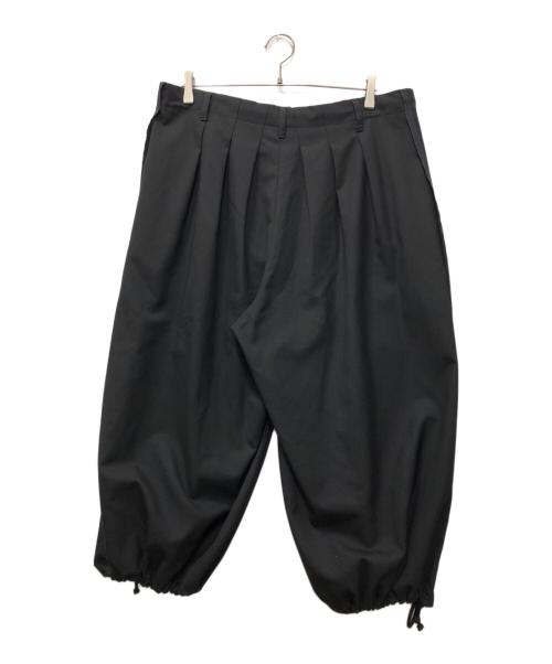 GROUND Y（グラウンドワイ）GROUND Y (グラウンドワイ) WOOL POLYESTER GABARDINE BALLOON PANTS ブラック サイズ:3の古着・服飾アイテム
