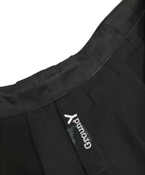GROUND Y（グラウンドワイ）GROUND Y (グラウンドワイ) WOOL POLYESTER GABARDINE BALLOON PANTS ブラック サイズ:3の古着・服飾アイテム