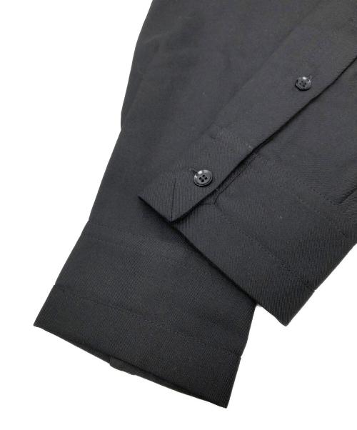 GROUND Y（グラウンドワイ）GROUND Y (グラウンドワイ) ダブルカラーバックロングシャツ ブラック サイズ:3の古着・服飾アイテム