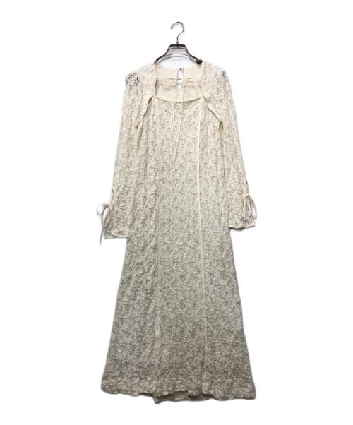 LAGUNA MOON（ラグナムーン）LAGUNA MOON (ラグナムーン) カットアウトデザインレースワンピース ホワイト サイズ:Mの古着・服飾アイテム