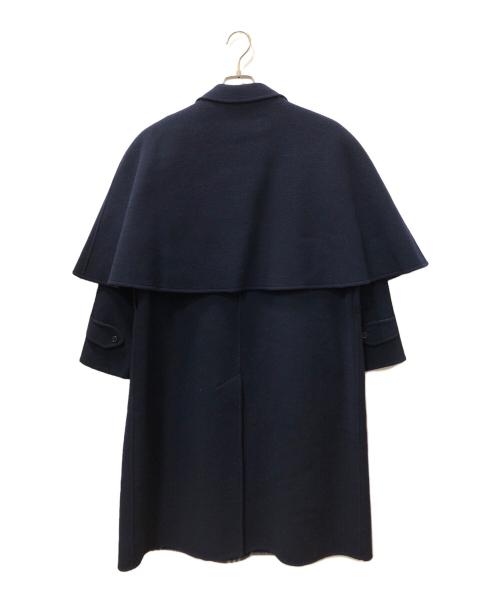 Burberry's（バーバリーズ）Burberry's (バーバリーズ) ケープ付ウールコート ネイビー サイズ:SIZE Mの古着・服飾アイテム