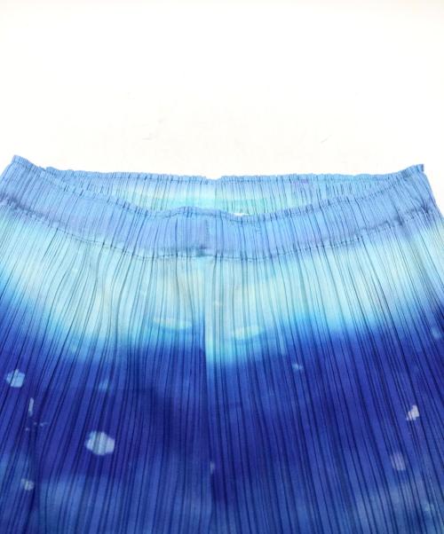 PLEATS PLEASE（プリーツプリーズ）PLEATS PLEASE (プリーツプリーズ) Sea Bubble Trousers/プリーツパンツ/シー プリーツ トラウザー ブルー サイズ:SIZE FREEの古着・服飾アイテム