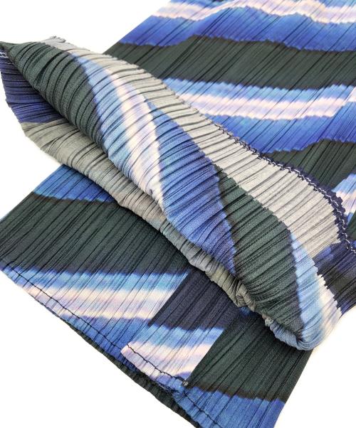 PLEATS PLEASE（プリーツプリーズ）PLEATS PLEASE (プリーツプリーズ) CITY COLLAGE/プリーツパンツ ネイビー×グリーン サイズ:SIZE FREEの古着・服飾アイテム