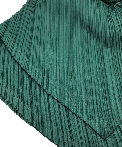 PLEATS PLEASE（プリーツプリーズ）PLEATS PLEASE (プリーツプリーズ) THICKER BOTTOMS/ワイドプリーツパンツ グリーン サイズ:記載なしの古着・服飾アイテム