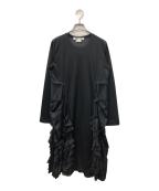 COMME des GARCONS COMME des GARCONSコムデギャルソン コムデギャルソン）の古着「フリルシアーワンピース」｜ブラック