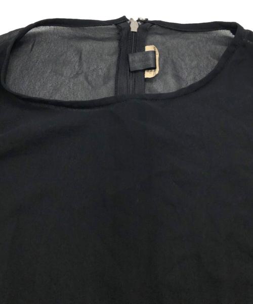 COMME des GARCONS COMME des GARCONS（コムデギャルソン コムデギャルソン）COMME des GARCONS COMME des GARCONS (コムデギャルソン コムデギャルソン) シアーフリルワンピース ブラック サイズ:XSの古着・服飾アイテム