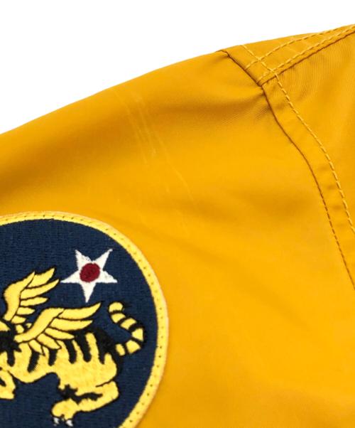 AVIREX（アヴィレックス）AVIREX (アヴィレックス) TIGER&MUSTANG MA-1 フライトジャケット イエロー サイズ:SIZE XLの古着・服飾アイテム
