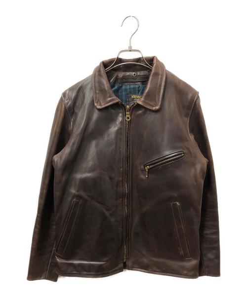 VANSON（バンソン）VANSON (バンソン) ホースハイドシングルライダースジャケット ブラウン サイズ:SIZE 36の古着・服飾アイテム
