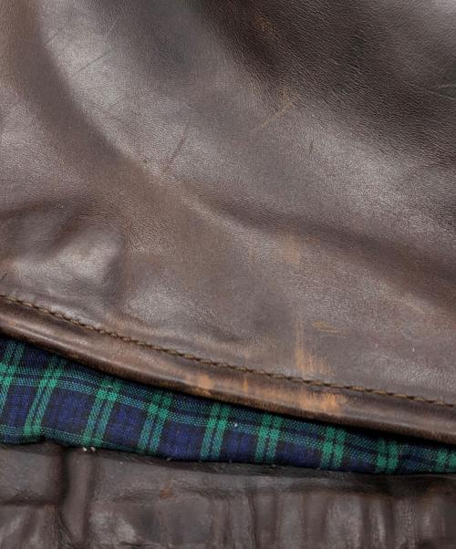 VANSON（バンソン）VANSON (バンソン) ホースハイドシングルライダースジャケット ブラウン サイズ:SIZE 36の古着・服飾アイテム