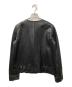 Cinquanta (チンクワンタ) TOMORROW LAND (トゥモローランド) ノーカラーダブルライダースジャケット ブラック サイズ:SIZE 36：40000円