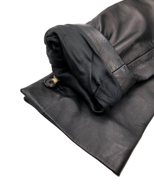 Salvatore Ferragamo（サルヴァトーレ フェラガモ）Salvatore Ferragamo (サルヴァトーレ フェラガモ) レザー3Bテーラードジャケット ブラック サイズ:SIZE 48の古着・服飾アイテム