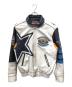 JH Design（ジェイエイチデザイン）の古着「COWBOYS オールレザースタジャン」｜ホワイト×ネイビー