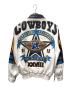 JH Design (ジェイエイチデザイン) COWBOYS オールレザースタジャン ホワイト×ネイビー サイズ:SIZE M：25000円