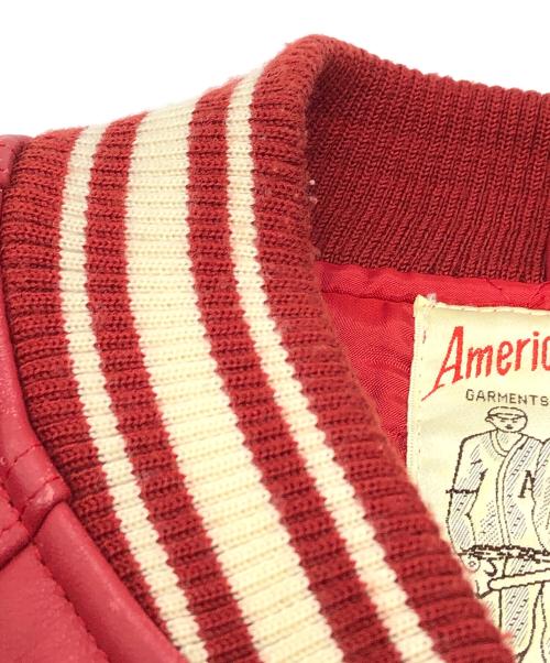 AVIREX（アヴィレックス）AVIREX (アヴィレックス) American Classics オールレザースタジャン レッド サイズ:SIZE Mの古着・服飾アイテム