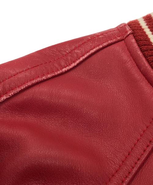 AVIREX（アヴィレックス）AVIREX (アヴィレックス) American Classics オールレザースタジャン レッド サイズ:SIZE Mの古着・服飾アイテム
