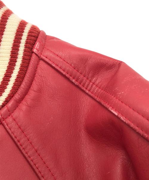 AVIREX（アヴィレックス）AVIREX (アヴィレックス) American Classics オールレザースタジャン レッド サイズ:SIZE Mの古着・服飾アイテム