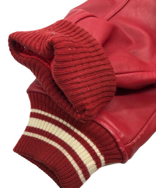 AVIREX（アヴィレックス）AVIREX (アヴィレックス) American Classics オールレザースタジャン レッド サイズ:SIZE Mの古着・服飾アイテム