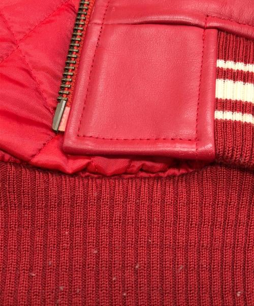 AVIREX（アヴィレックス）AVIREX (アヴィレックス) American Classics オールレザースタジャン レッド サイズ:SIZE Mの古着・服飾アイテム