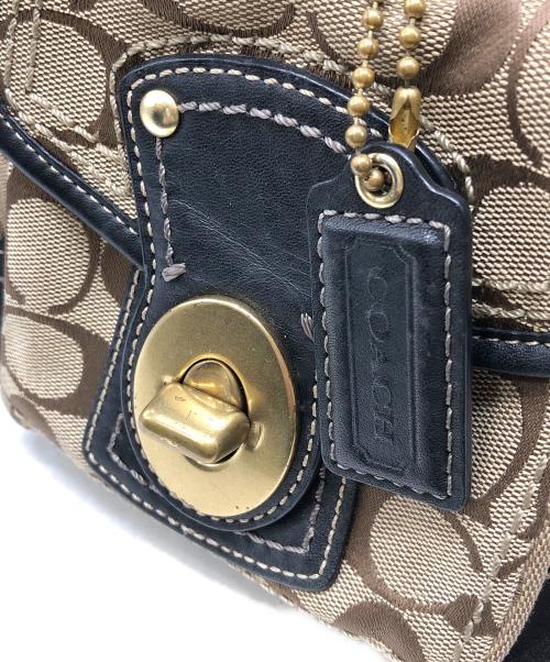 COACH（コーチ）COACH (コーチ) レガシー シグネチャー サッチェル バッグ ベージュ サイズ:下記参照の古着・服飾アイテム
