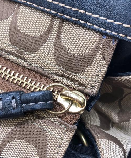 COACH（コーチ）COACH (コーチ) レガシー シグネチャー サッチェル バッグ ベージュ サイズ:下記参照の古着・服飾アイテム
