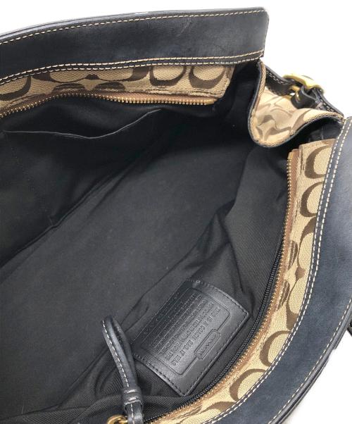 COACH（コーチ）COACH (コーチ) レガシー シグネチャー サッチェル バッグ ベージュ サイズ:下記参照の古着・服飾アイテム
