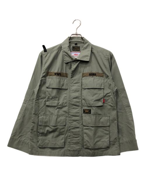 WTAPS（ダブルタップス）WTAPS (ダブルタップス) JUNGLE LS 01/SHIRT.COTTN.WEATHER グリーン サイズ:1の古着・服飾アイテム