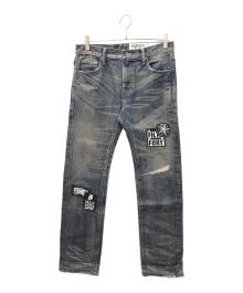 NEIGHBORHOOD（ネイバーフッド）の古着「20TH METAL SAVAGE NARROW デニムパンツ」｜ブルー