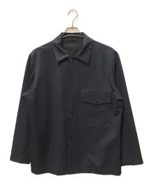MARGARET HOWELL（マーガレットハウエル）の古着「CRISP WOOL SERGE ブルゾン」｜ネイビー