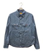 HUMAN MADEヒューマンメイド）の古着「CHAMBRAY WORK SHIRT PAST」｜ブルー
