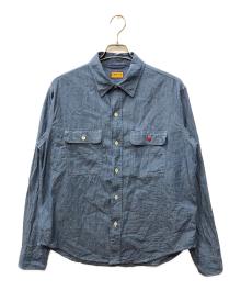 HUMAN MADE（ヒューマンメイド）の古着「CHAMBRAY WORK SHIRT PAST」｜ブルー