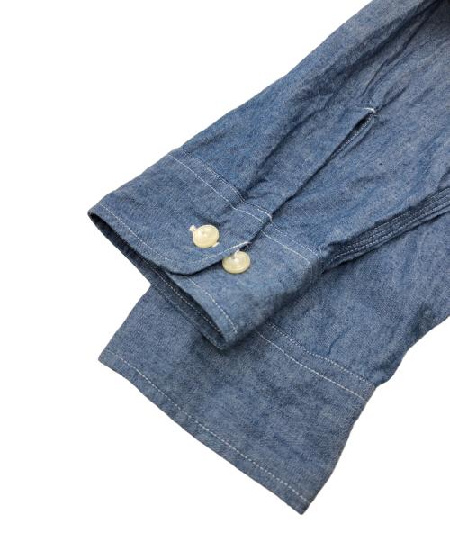 HUMAN MADE（ヒューマンメイド）HUMAN MADE (ヒューマンメイド) CHAMBRAY WORK SHIRT PAST ブルー サイズ:SIZE Lの古着・服飾アイテム