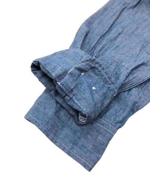 HUMAN MADE（ヒューマンメイド）HUMAN MADE (ヒューマンメイド) CHAMBRAY WORK SHIRT PAST ブルー サイズ:SIZE Lの古着・服飾アイテム