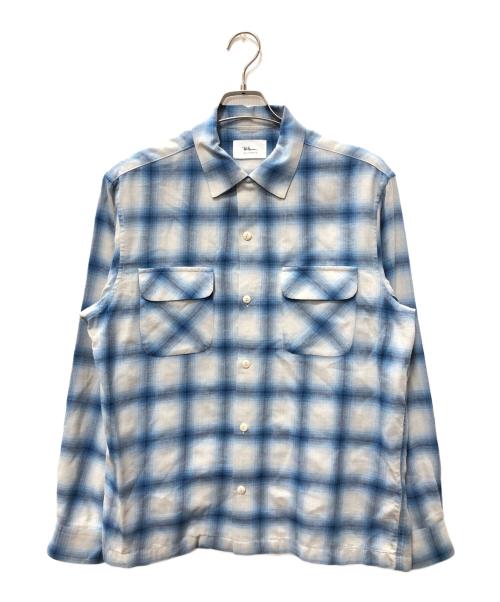 Ron Herman（ロンハーマン）Ron Herman (ロンハーマン) オンブレチェックオープンカラーシャツ ブルー サイズ:SIZE Mの古着・服飾アイテム