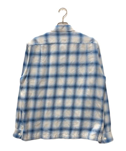 Ron Herman（ロンハーマン）Ron Herman (ロンハーマン) オンブレチェックオープンカラーシャツ ブルー サイズ:SIZE Mの古着・服飾アイテム