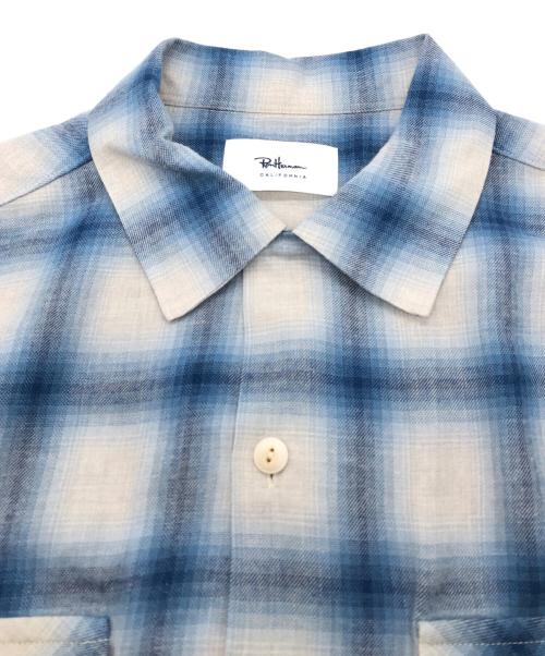 Ron Herman（ロンハーマン）Ron Herman (ロンハーマン) オンブレチェックオープンカラーシャツ ブルー サイズ:SIZE Mの古着・服飾アイテム
