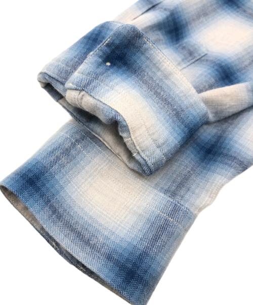 Ron Herman（ロンハーマン）Ron Herman (ロンハーマン) オンブレチェックオープンカラーシャツ ブルー サイズ:SIZE Mの古着・服飾アイテム