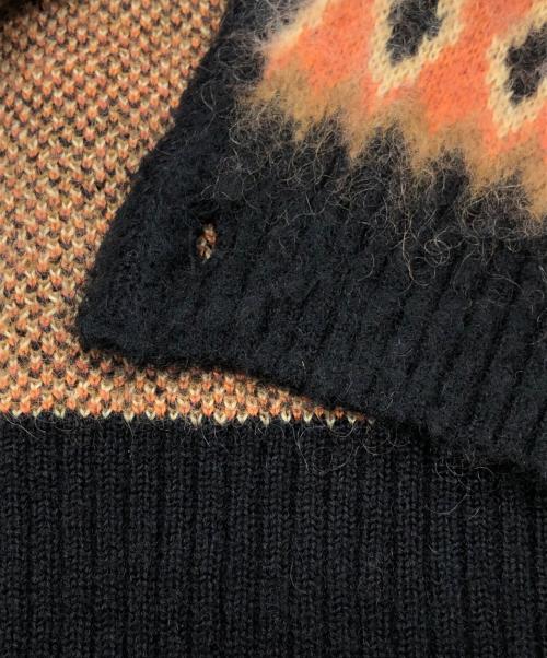 Needles（ニードルズ）Needles (ニードルズ) Mohair Cardigan  Paisley ブラウン×ブラック サイズ:SIZE XSの古着・服飾アイテム