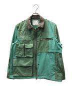 sacaiサカイ）の古着「Cotton Nylon Oxford Blouson/コットン ナイロン オックスフォード ブルゾン」｜ブルー×グリーン