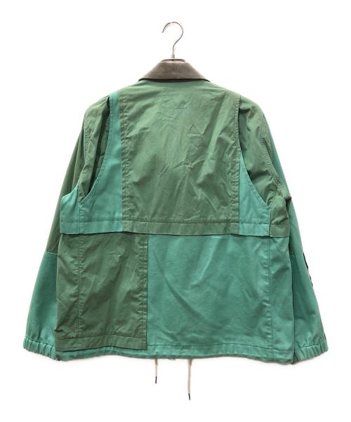 sacai（サカイ）sacai (サカイ) Cotton Nylon Oxford Blouson/コットン ナイロン オックスフォード ブルゾン ブルー×グリーン サイズ:SIZE 1の古着・服飾アイテム