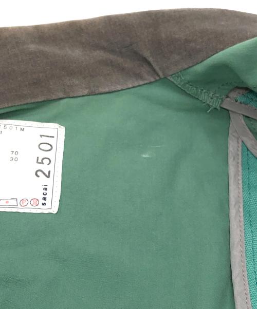 sacai（サカイ）sacai (サカイ) Cotton Nylon Oxford Blouson/コットン ナイロン オックスフォード ブルゾン ブルー×グリーン サイズ:SIZE 1の古着・服飾アイテム