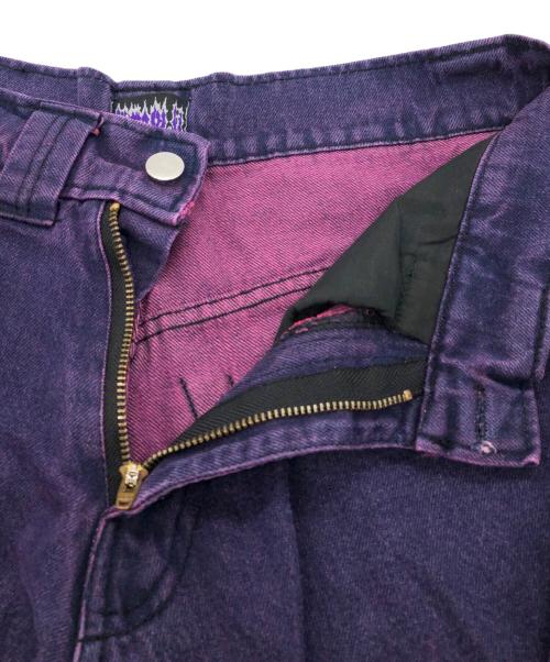 EARL Skatebords（アール スケートボーズ）EARL Skatebords (アール スケートボーズ) バギーデニムパンツ パープル サイズ:SIZE XSの古着・服飾アイテム