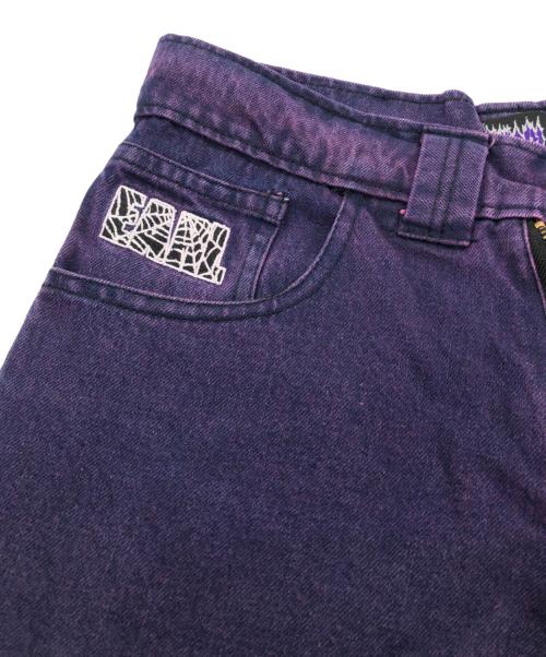 EARL Skatebords（アール スケートボーズ）EARL Skatebords (アール スケートボーズ) バギーデニムパンツ パープル サイズ:SIZE XSの古着・服飾アイテム