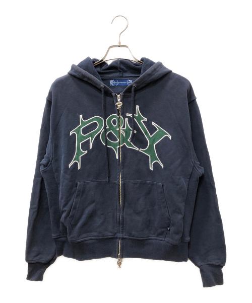 punkandyo（パンクアンドヨー）punkandyo (パンクアンドヨー) P&Y ジップアップパーカー ネイビー サイズ:SIZE Mの古着・服飾アイテム