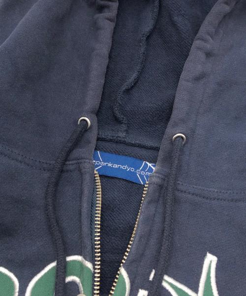 punkandyo（パンクアンドヨー）punkandyo (パンクアンドヨー) P&Y ジップアップパーカー ネイビー サイズ:SIZE Mの古着・服飾アイテム