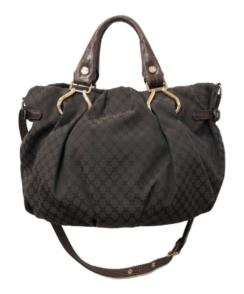 CELINE（セリーヌ）CELINE (セリーヌ) マカダム柄2WAYバッグ/ピロー ブラウンの古着・服飾アイテム