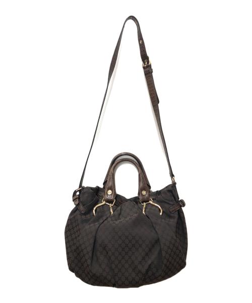 CELINE（セリーヌ）CELINE (セリーヌ) マカダム柄2WAYバッグ/ピロー ブラウンの古着・服飾アイテム