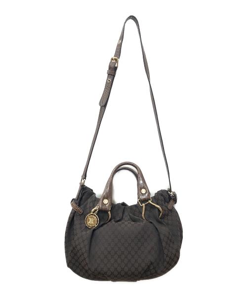 CELINE（セリーヌ）CELINE (セリーヌ) マカダム柄2WAYバッグ/ピロー ブラウンの古着・服飾アイテム
