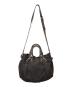 中古・古着 CELINE (セリーヌ) マカダム柄2WAYバッグ/ピロー ブラウン：30000円