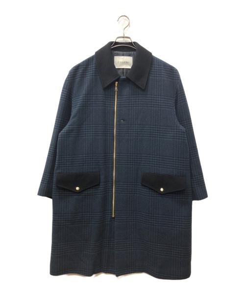 CULLNI（クルニ）CULLNI (クルニ) STUDIOUS (ステュディオス) 別注ZIP CHECK COAT ネイビー サイズ:SIZE 1の古着・服飾アイテム